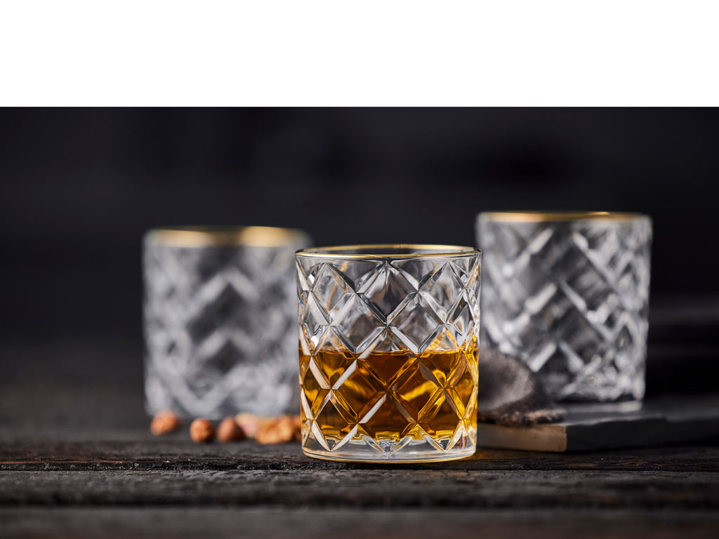 Viskio taurės Lyngby Glas Krystal Diamond
