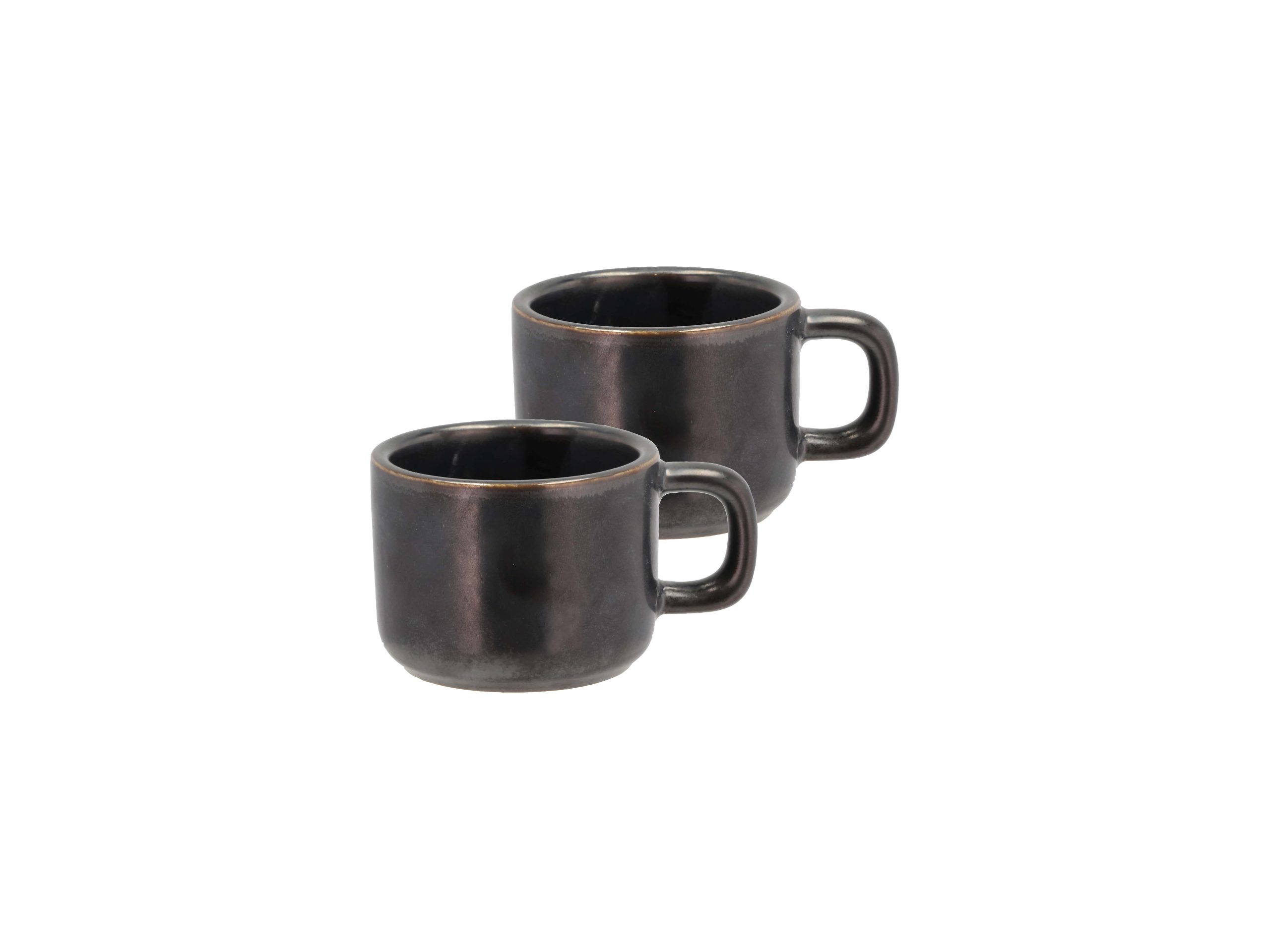 Puodeliai Espresso kavai Villa Fjord Black metallic 0.1 l