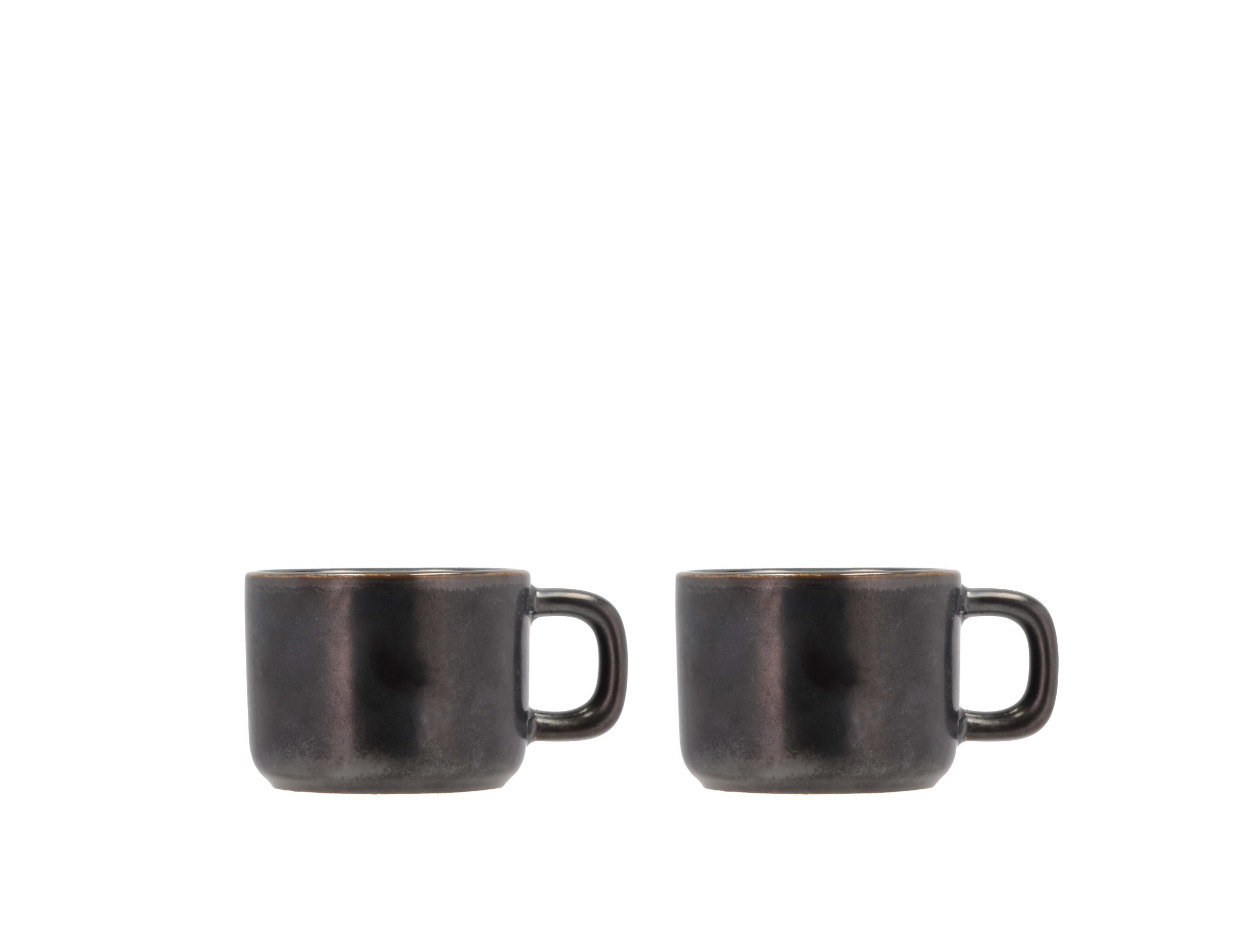 Puodeliai Espresso kavai Villa Fjord Black metallic 0.1 l