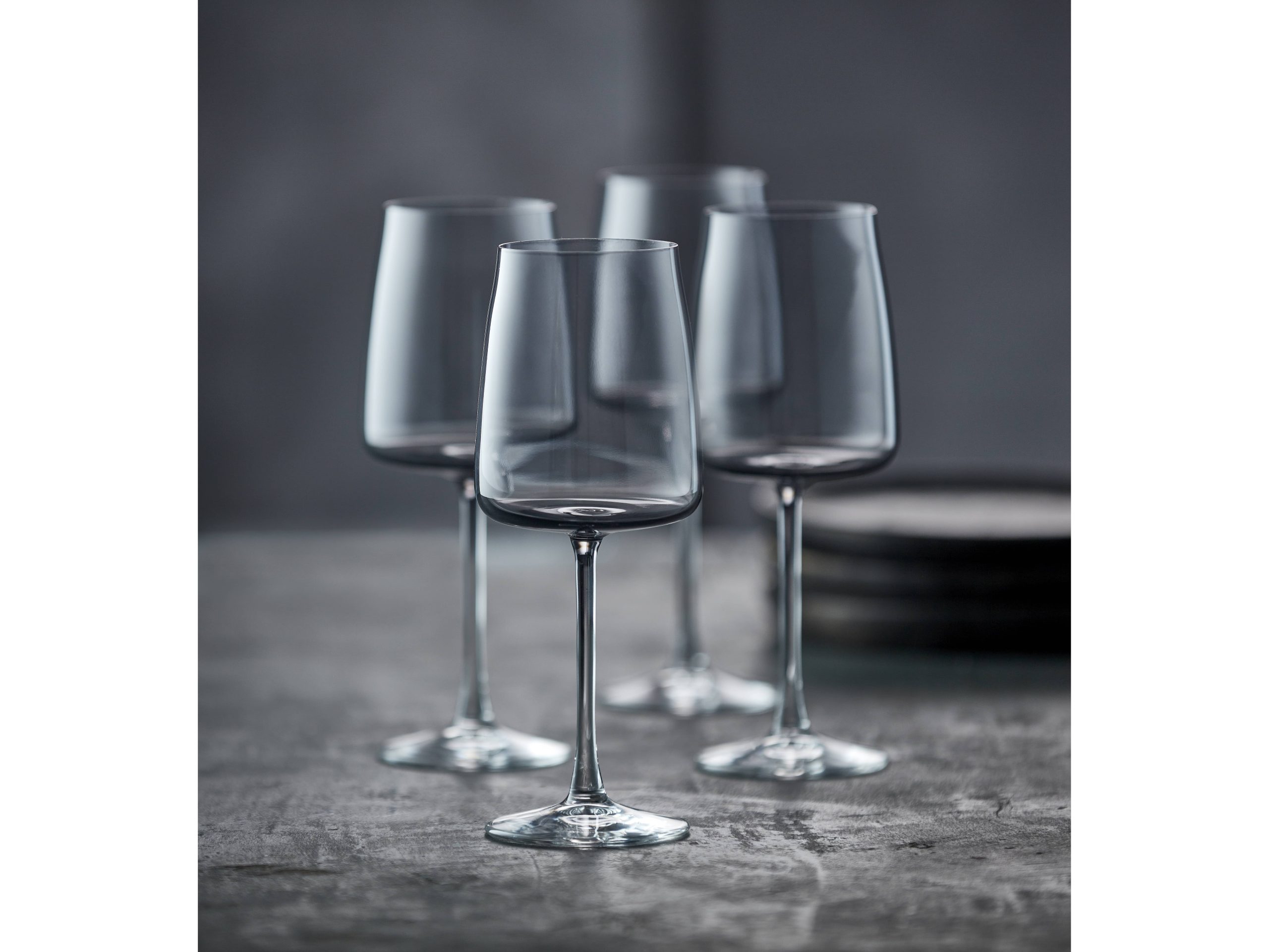 Vyno taurės Lyngby Glas Krystal Zero White Smoke