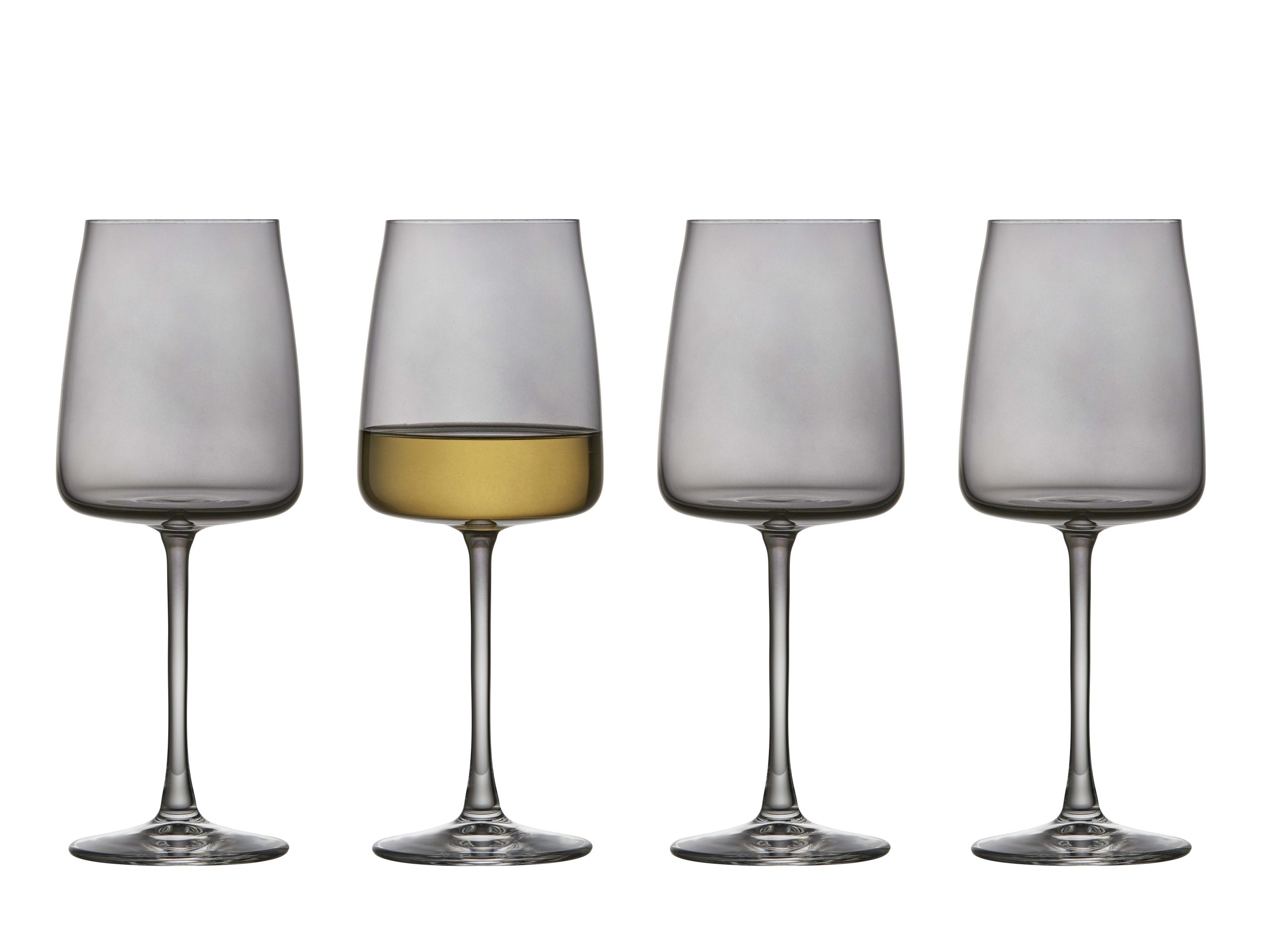 Vyno taurės Lyngby Glas Krystal Zero White Smoke