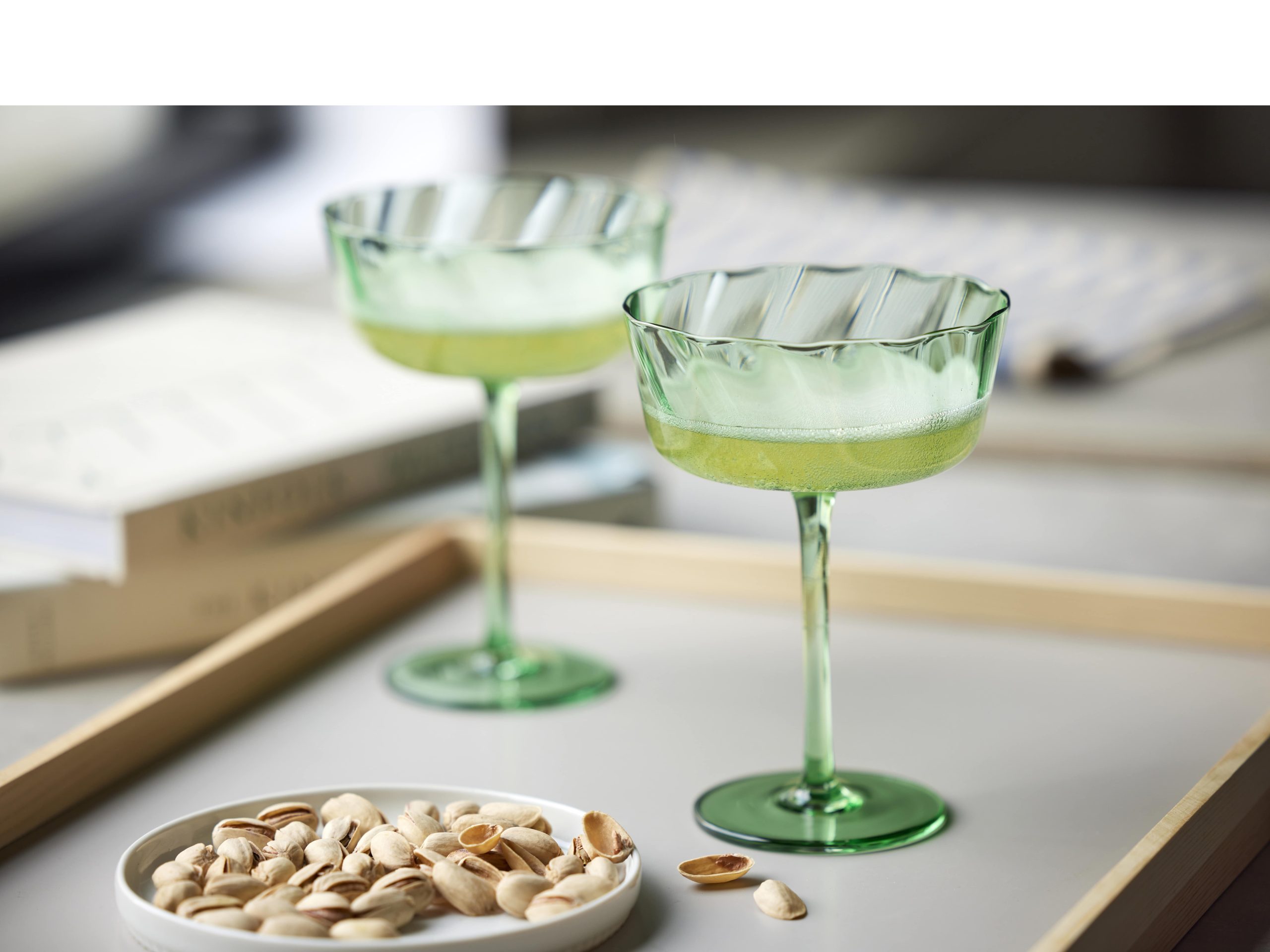 Šampano taurės Lyngby Glas Vienna Green