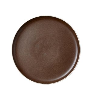 Akmens masės lėkštė Studio Round North 27 cm Matte white / Matte bark