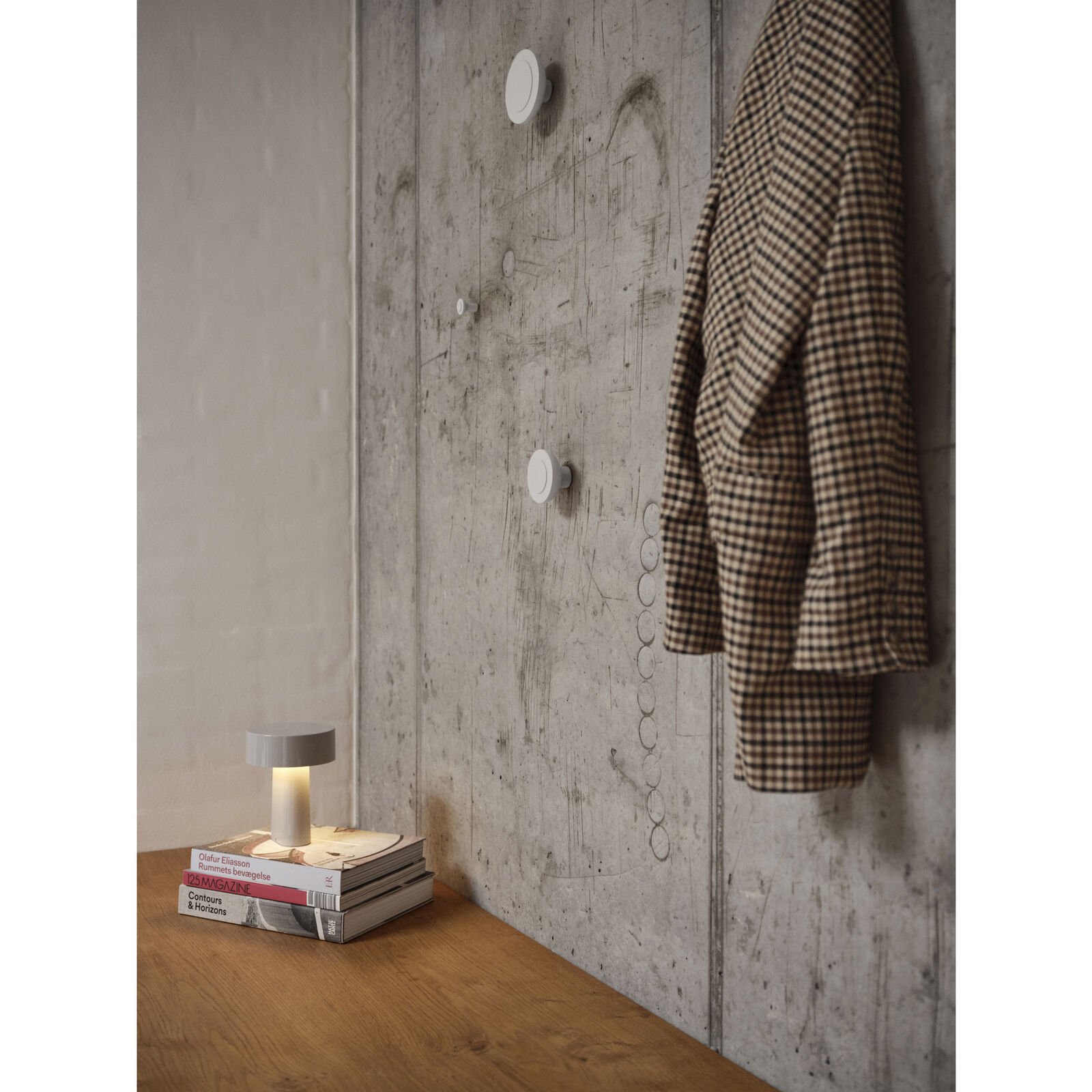 Stalinė belaidė lempa Oblong Warm Grey