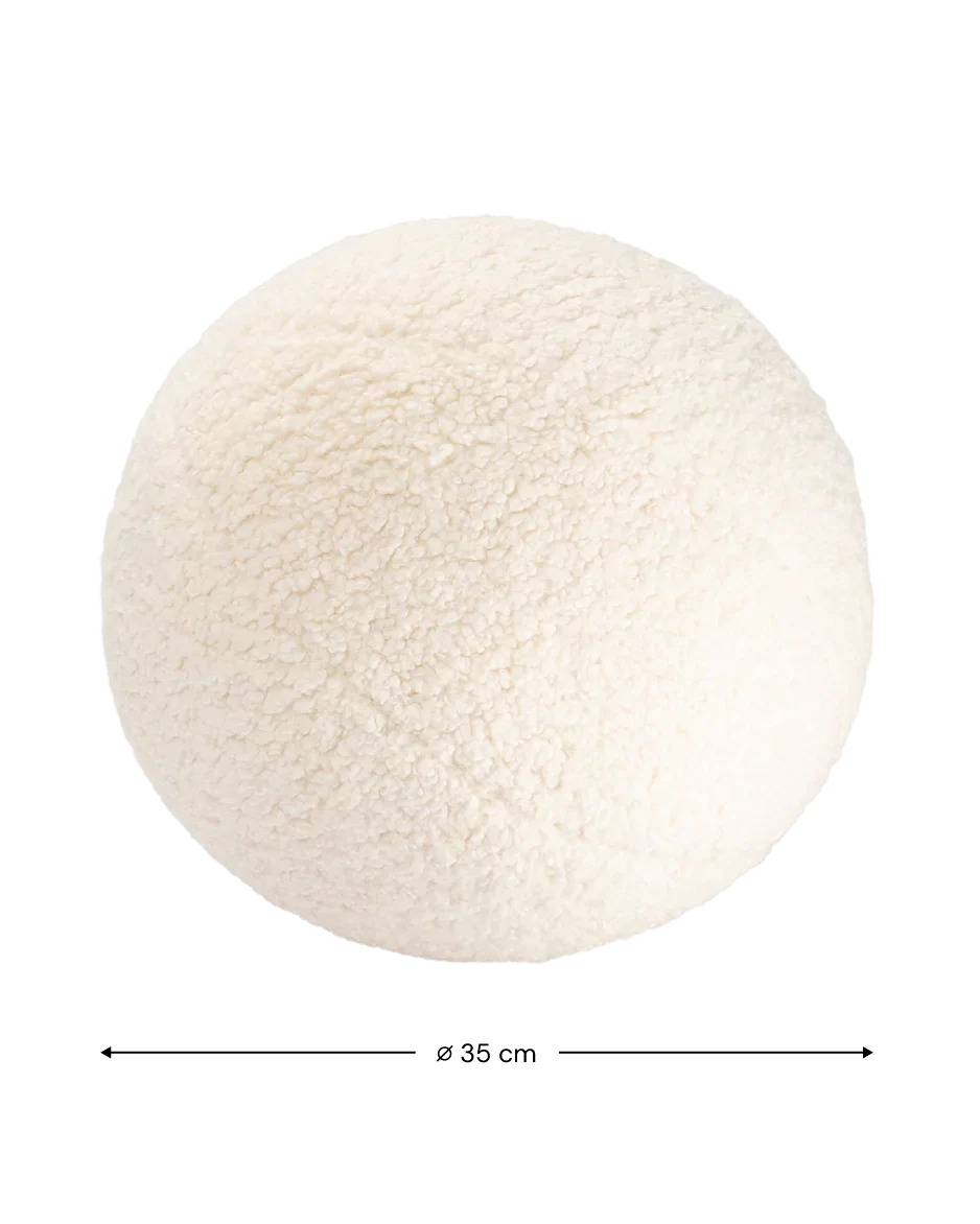 WIGIWAMA kamuolio formos pagalvė Cream White Ball