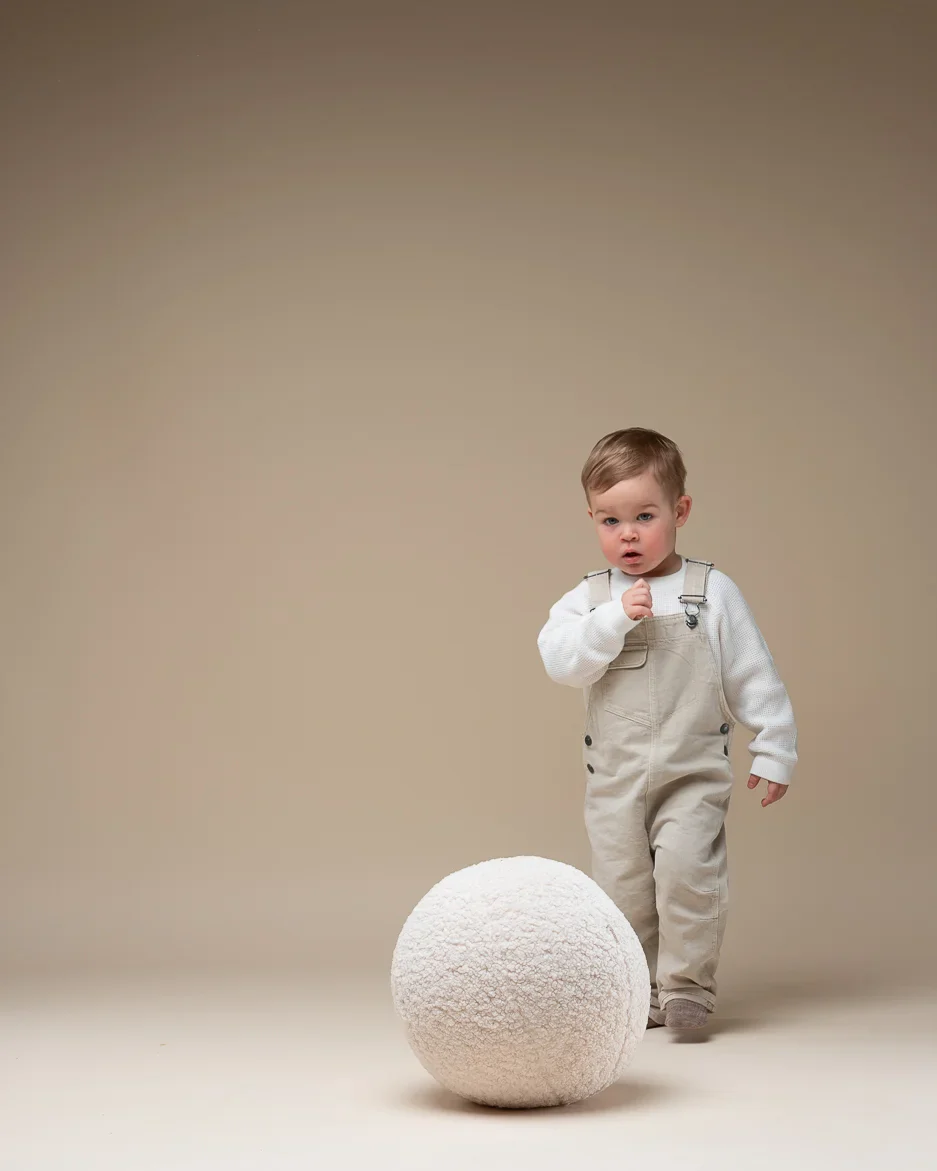 WIGIWAMA kamuolio formos pagalvė Cream White Ball