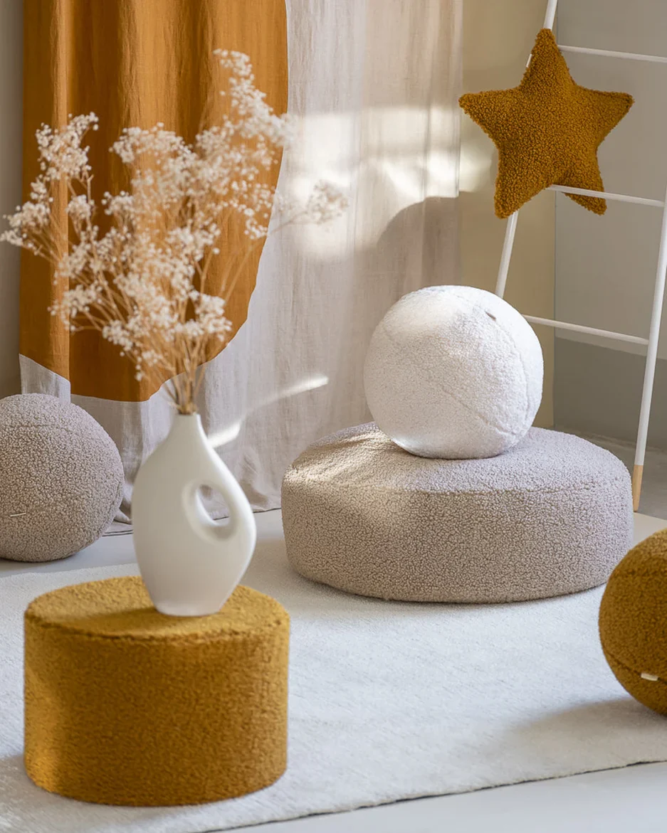 WIGIWAMA kamuolio formos pagalvė Cream White Ball