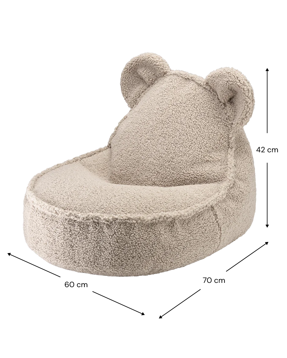 WIGIWAMA meškiuko formos sėdmaišis Biscuit Bear