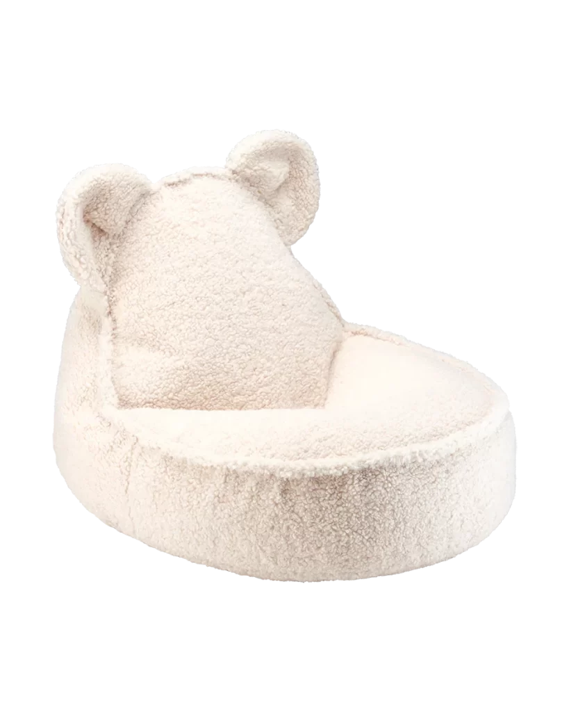 WIGIWAMA meškiuko formos sėdmaišis Cream White Bear 