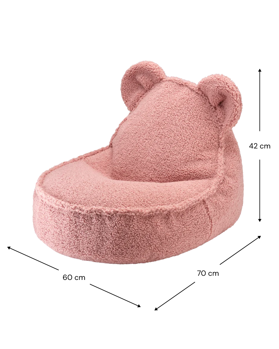 WIGIWAMA meškiuko formos sėdmaišis Guava Pink Bear