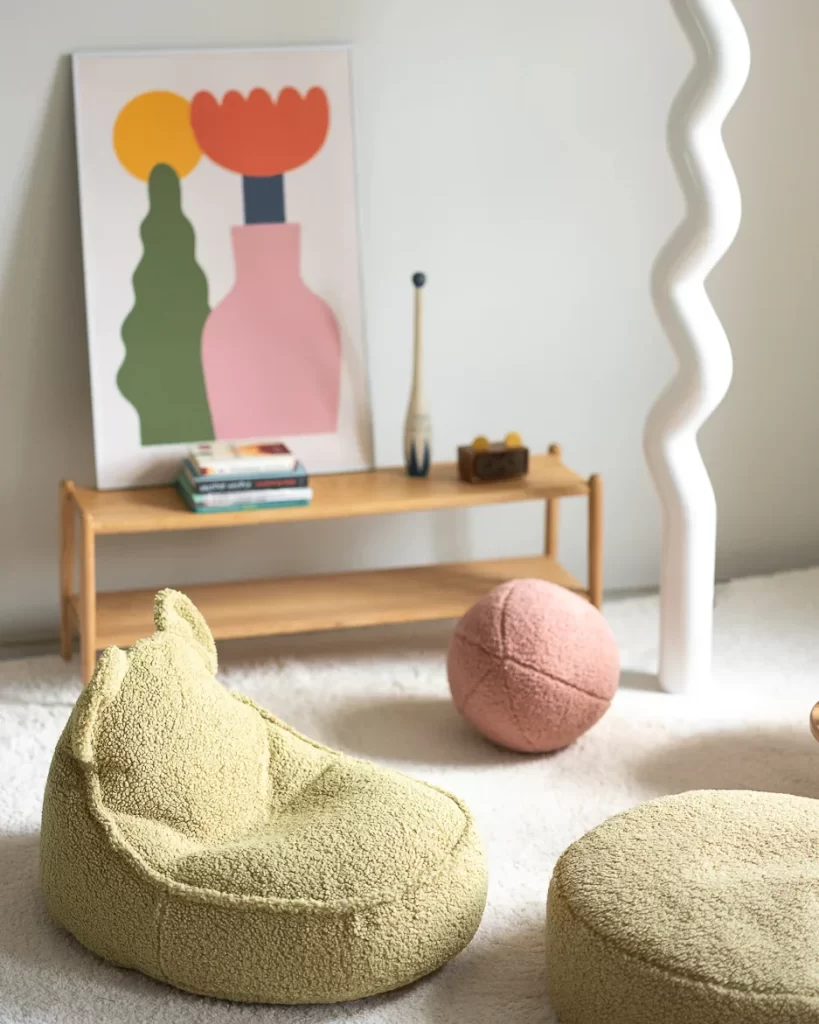 WIGIWAMA meškiuko formos sėdmaišis Matcha Bear 