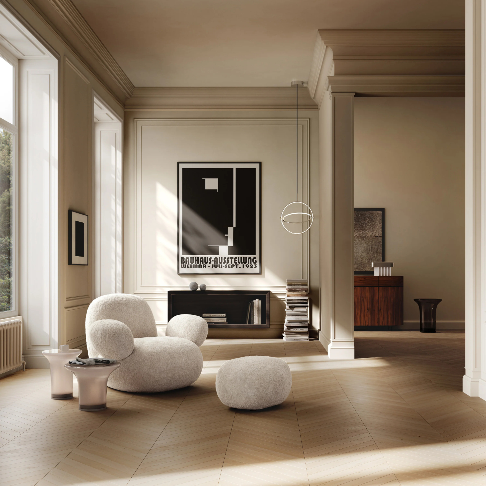 Fotelis Toe Ottoman Sheepskin