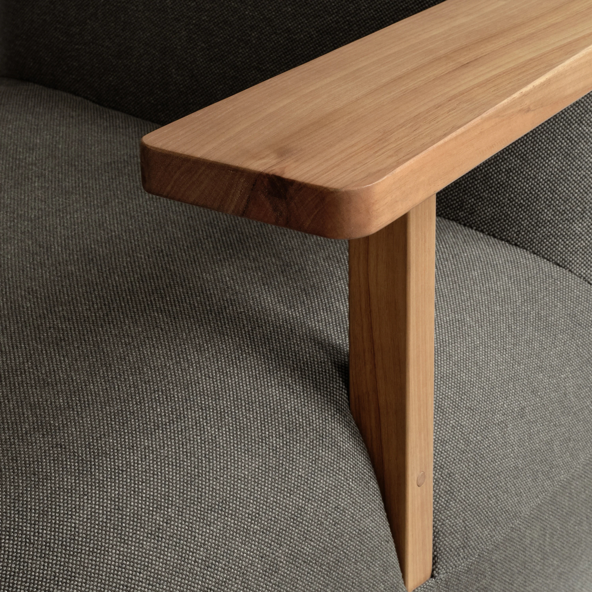 Sofa Toe Teak Stone Gray