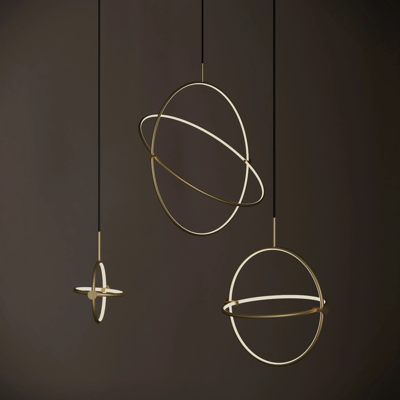 Pakabinamas šviestuvas Maru Brass Ø40