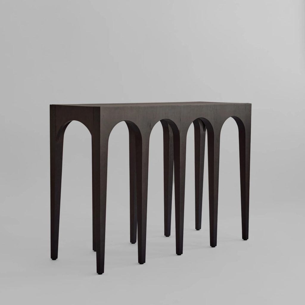 Konsolė Bow Big Coffee Black Oak 