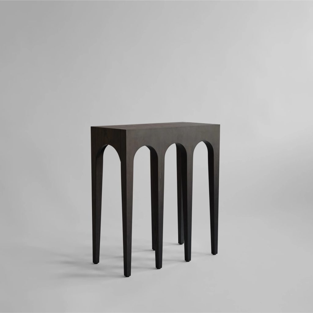 Konsolė Bow Coffee Black Oak 