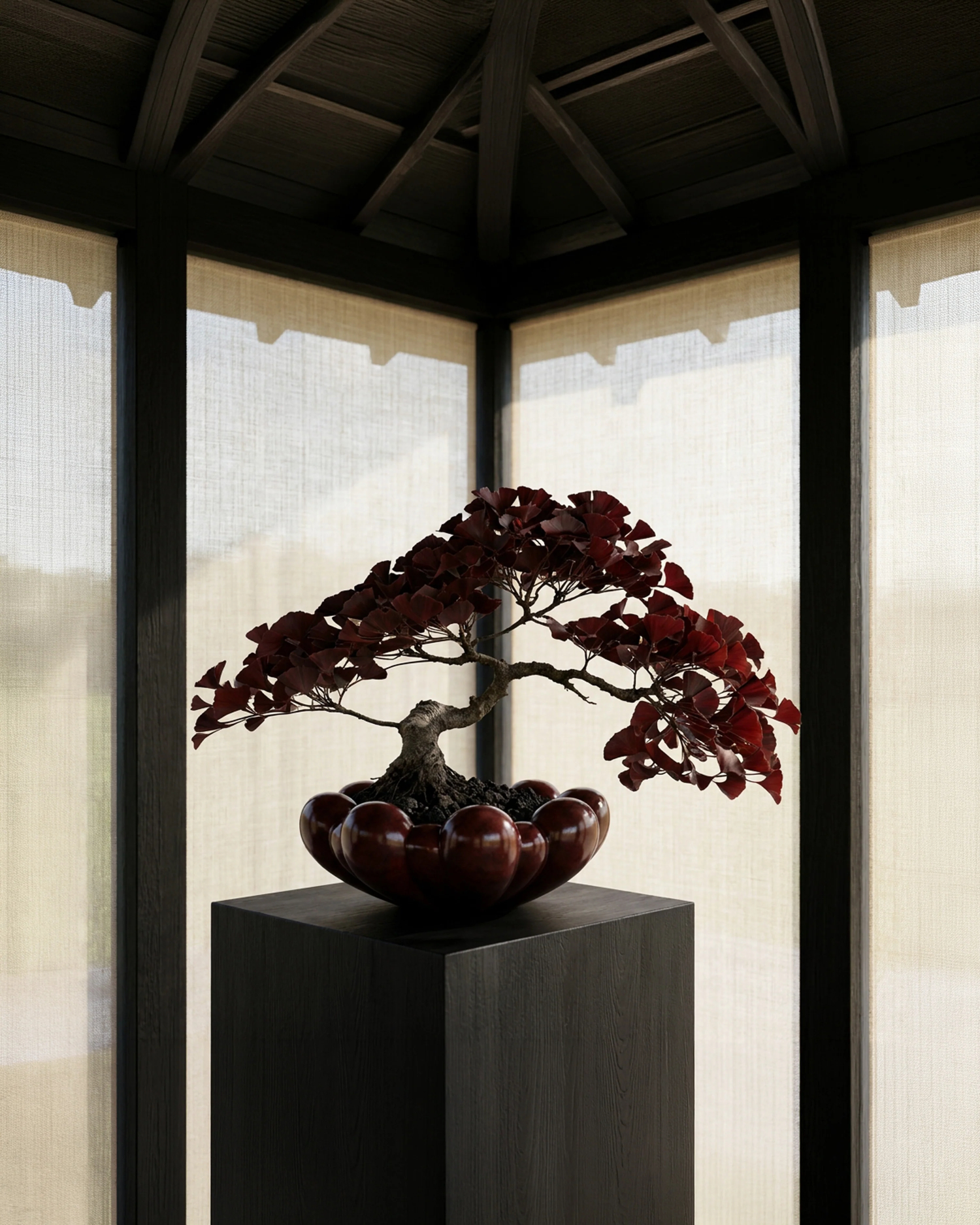 Padėklas Bloom Big Maroon
