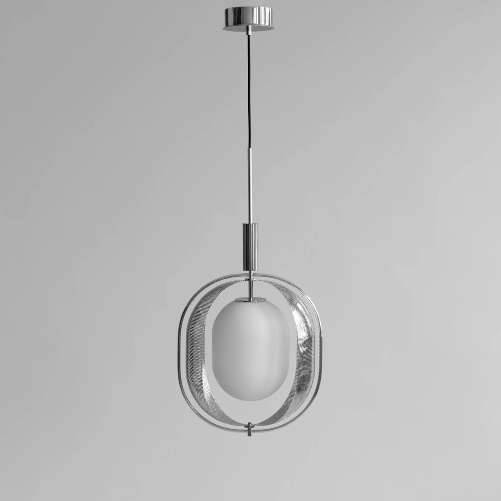 Pakabinamas šviestuvas Pearl Chrome 